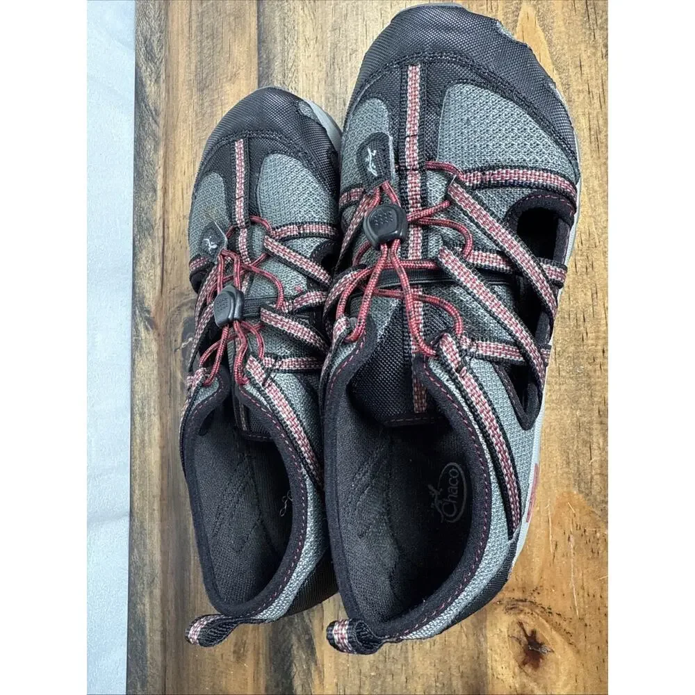 Chaco Sandals Closed Toe Kids Boys Size 3 Junior Red Black Water Shoes Outcross
